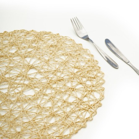 Serving napkin on the table "Dandelion", 38 × 38 cm, beige color-5