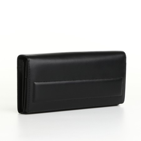 Women's wallet on magnets, black color