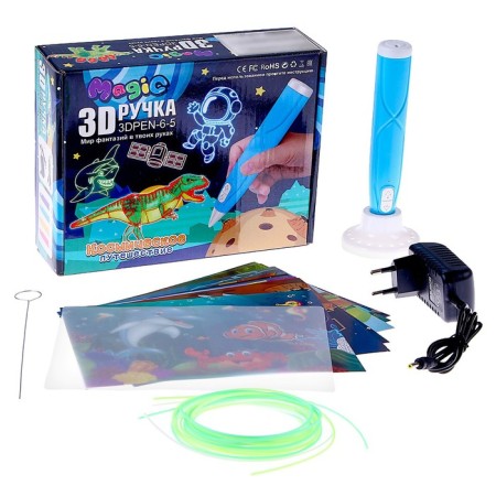3D handle, PCL set of plastic luminous in the dark, mod. Pn015, blue color-2