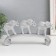 Polystone souvenir "Three silver elephants on the arc, layers" 26x5.5x13 cm
