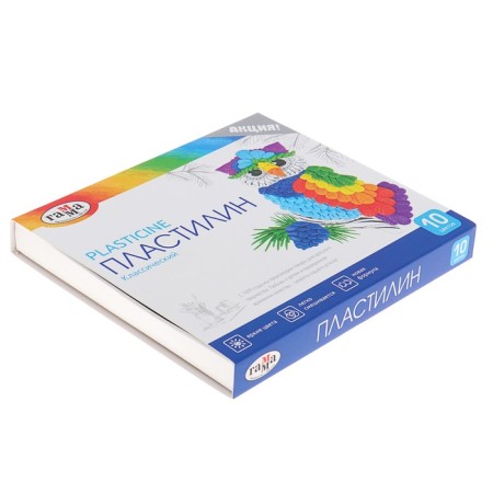 Plasticine 10 colors 200 g, Gamma "Classic", with stack, cardboard packaging 268016-1