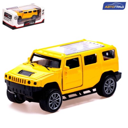 Metal car "Cruiser", 1:48, inertia, doors open, yellow color
