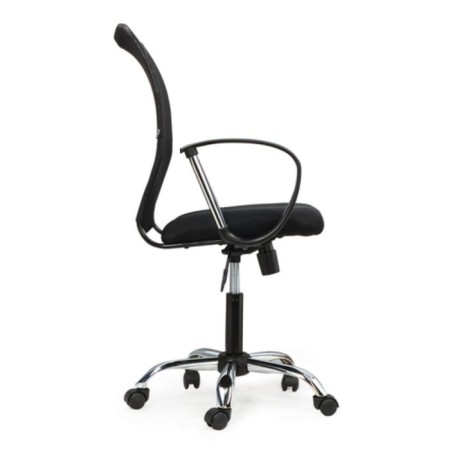 The chair of the operator Brabix Spring MG-308, with armrests, chrome, black fabric-1