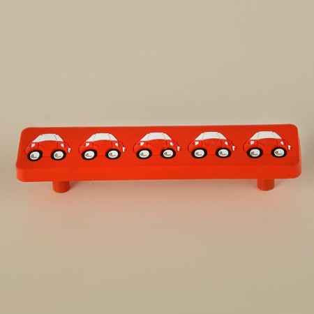 Nursery bracket Kid 013, "Machine", m/o 96 mm, rubber, red-1