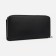 Male purse with zipper, department for bills, for maps, for coins, black color