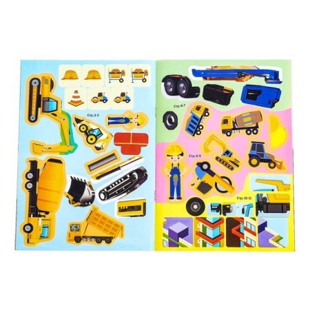 Stickers reusable "Construction equipment", 12 p.-2