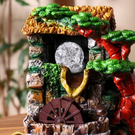 Fountain "House under the tree" 11x15x21 cm (with backlight)-1