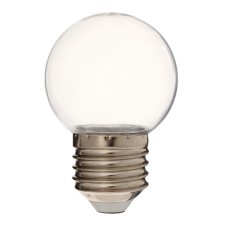 LED lamp, G45, E27, 1.5 W, for BelT-LITA, Transparent, White, set 10 pcs