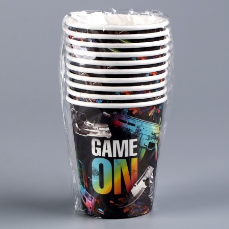 A one -time paper glass "Game", 250 ml-3