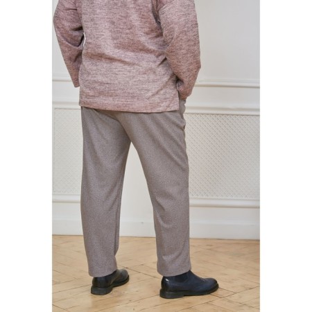 Female trousers, size 64, gray color-3