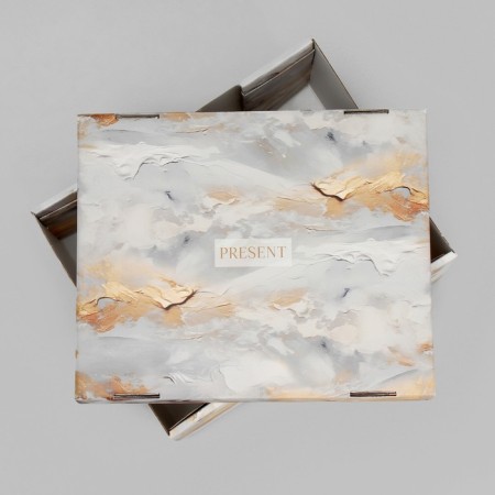 Gift folding box, packaging, “Present”, 31.2 x 25.6 x 16.1 cm cm-3