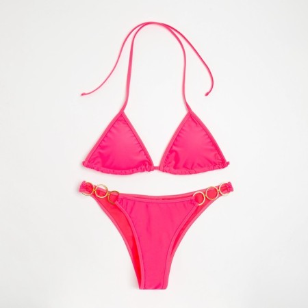 Separate male swimsuit minku with a top pink color, size 46-9
