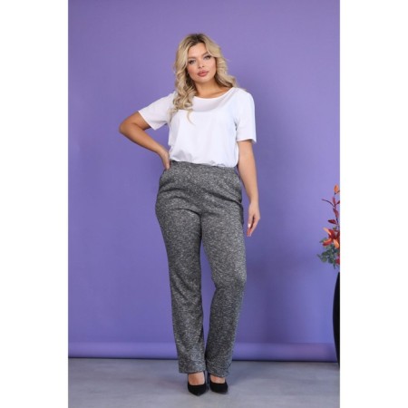 Female trousers, size 62, gray color-2