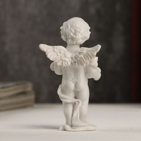 Polystone souvenir "A snow -white angel with the manuscript" 8.5x4.5x4 cm-2