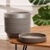 Flower pot "Brussels" gray silver cylinder No. 4, 4.2 l