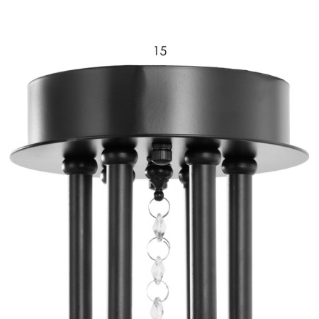 Люстра "Велтос" 6хLED 156Вт 3000-6000К черно-белый 83х83х21 см BayerLux-9