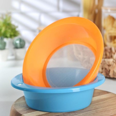 Plastic sieve, 23.5 × 21 × 7 cm, color mix-3