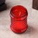 Candle Paraffin Memorial in a glass candlestick, 11x7 cm, red