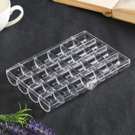 Casket Plastic for trifles "24 divisions" Transparent 2.5x12.7x18 cm