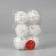 Set of balls plastic D-6 cm, 6 pcs "Alvaro" sequin, white