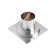 Gag Aflorn AF10510-10, D = 50 mm, vertical, 100x100 mm, brass, chrome