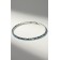 Bracelet "ice" 1 row, the color is blue-green in silver, 7 cm