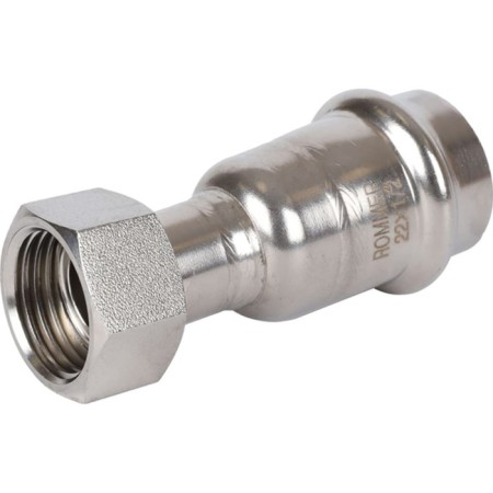 Adapter Rommer RSS-0026-002212, VPR-BR, D = 22 mm x 1/2 ", press, crochet, stainless steel. Steel.-4