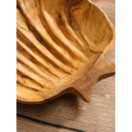 Board "Sea sink" Jati tree, 25x25x5 cm, col. brown-4
