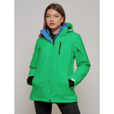Ski jacket women's winter, size 42, green color-1