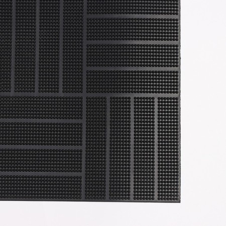 Rug -shaped rubber "parquet", 40 × 60 cm, black color-3