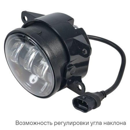 LED headlight with an adjustable light border AIRLINE, 45W, white/yellow light, D-90mm, 2 pcs-3