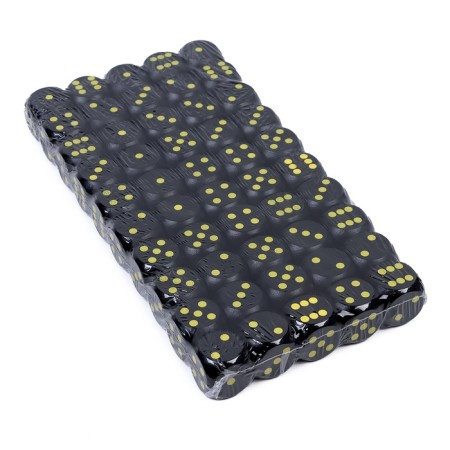 Playing bones, 2.5 × 2.5 cm, set 50 pcs, black-1