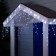 Garland "fringe" 4 × 0.6 m, IP44, transparent thread, 180 LED, white glow, white flicker, 220 V