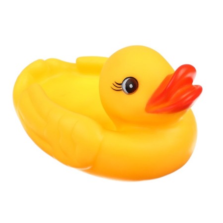 A set of rubber toys for the bath "Soap dish: colored ducks", 13.5 cm, with a squeak, 4 pcs, crush me-3