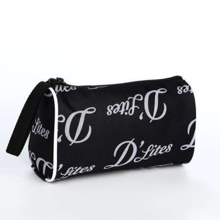 Cosmetic bag with lightning, black color