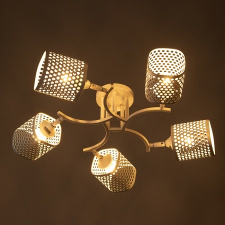 Gwen chandelier 5x60W E27 white 64x25x20cm-2