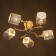 Gwen chandelier 5x60W E27 white 64x25x20cm