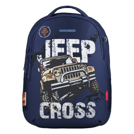 Youth backpack, 42 ​​x 31 x 14 cm, ergonomic back, Bruno VisConti 12-008, + Jeep Cross Penal-2