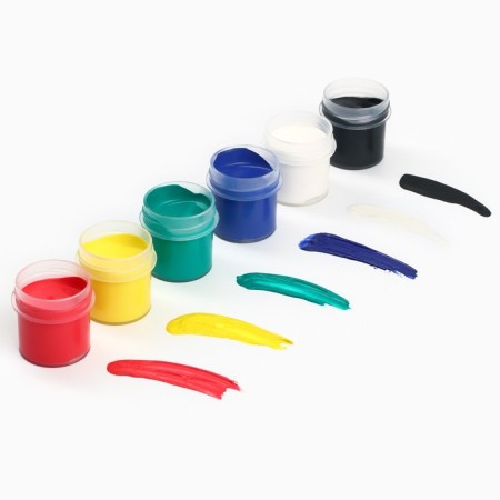 Gouache 6 colors of 10 ml, blue tractor-1