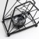Climber Metal, glass for 1 candle "Loft. Trapezius" black 13x8x15 cm