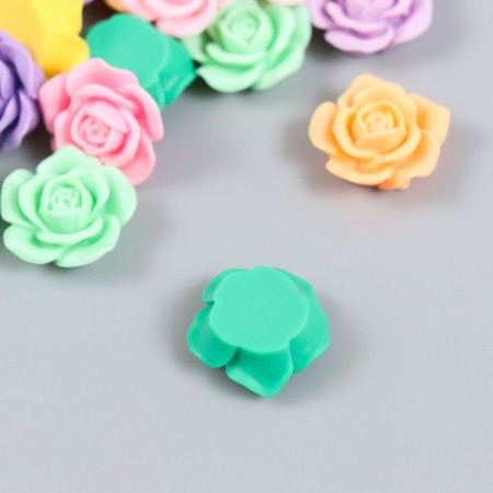 Decor for creativity plastic "Multi -colored roses" set of 20 pcs 1.8x1.8x1.8 cm-2