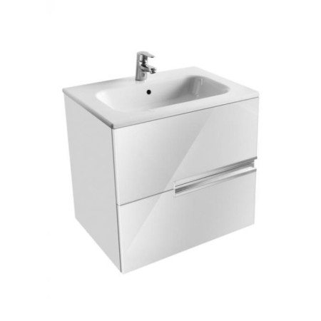 Roca Victoria Nord Black Edition sink module, size 59 x 55 cm, white color