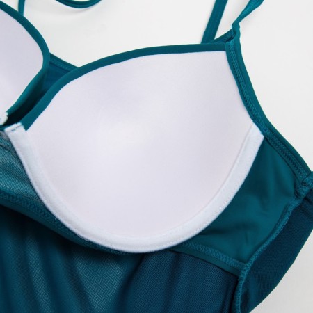 Minaku swimsuit with a grid color green, size 46-6