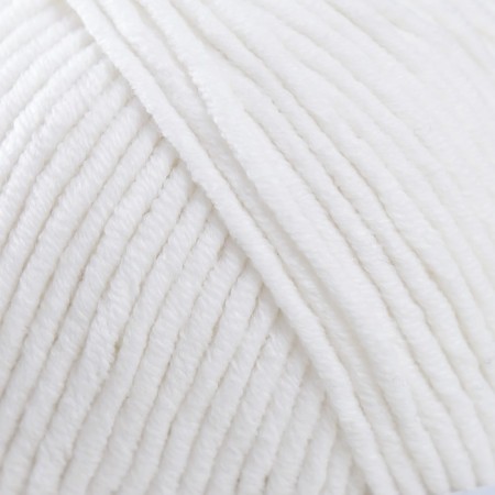 Yarn "Jeans plus" 55% cotton, 45% acrylic 160m/100g (01 white)-2