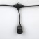 Girland "Retro BelT-LIT" with overhangs 10 and 20 cm, 10 m, IP54, UMS, 2W, dark thread, step 50 cm, E27 (without lamps), 220 V