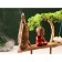 Souvenir tree, porcelain "Little Buddha in Red" with a stand for incense 35x35x9.5 cm