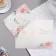 Postcard "Happy Wedding Day!" roses, pink tones, congregre, embossing, 19x36 cm