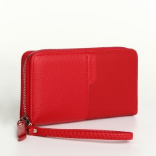 Women's wallet with lightning, red color