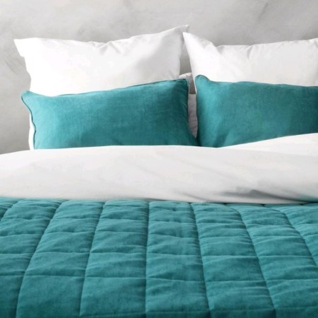 Software "Soft": a bedspread 160 x 220 cm, pillowcases 40 x 40 cm - 2 pcs, turquoise-2
