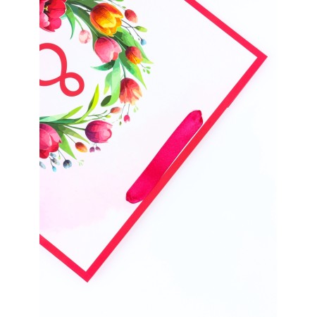 Package Gift Laminated Vertical "Festive Wreath", M 26 × 32 × 12 cm-3